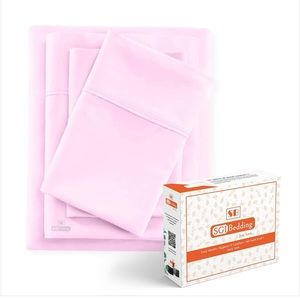 SGI Full XL Size Pink Soft Brushed Luxury Microfiber 4 Piece Sheet Set-